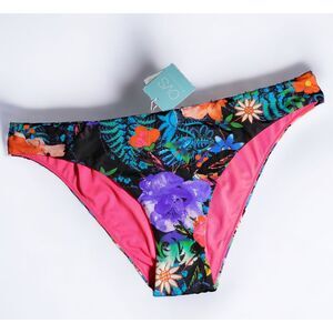 NWT OVS Beachwear Moody Blooms Floral Hipster Bikini‎ Bottoms Women's Size S